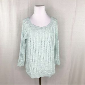 American Eagle mint green scoop neck sweater